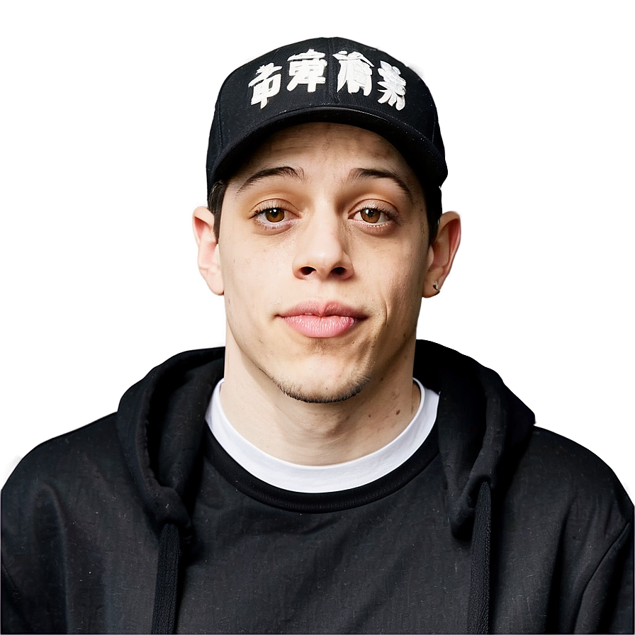 Pete Davidson In Black Tee Png 45 PNG Image