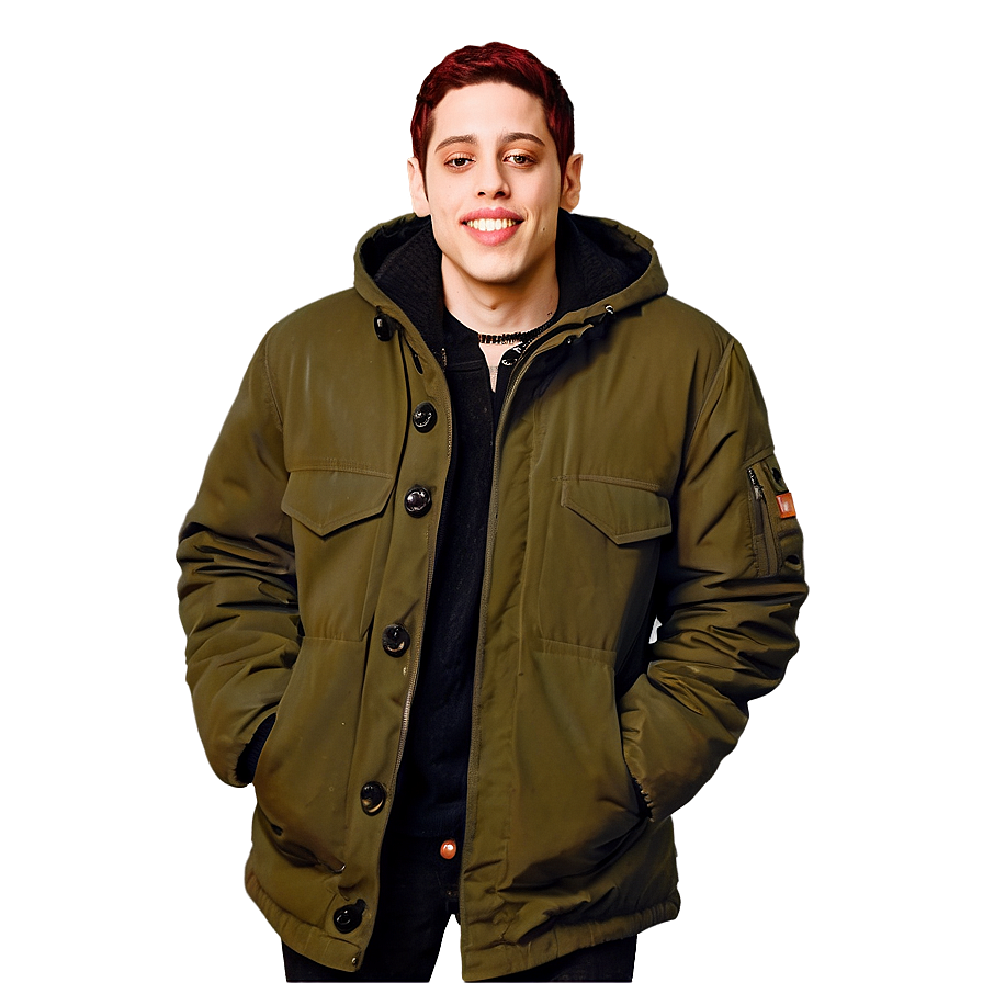 Pete Davidson In Winter Coat Png Wgi19 PNG Image