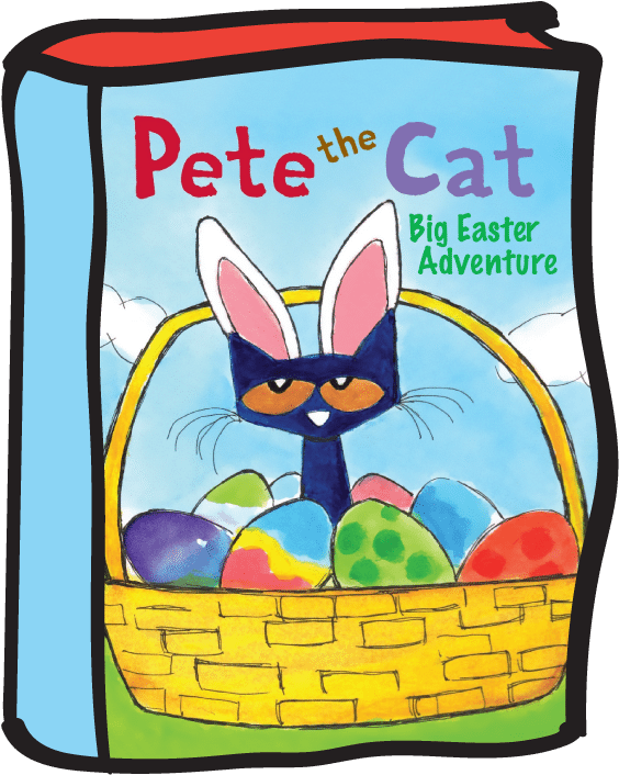 Pete The Cat Big Easter Adventure Book Cover PNG Image