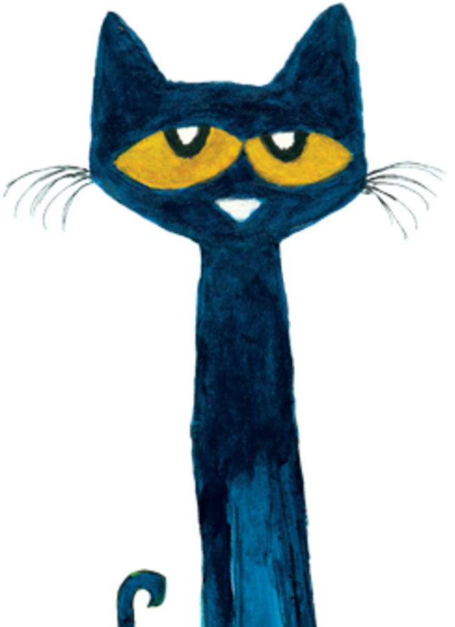 Pete The Cat Blue Feline Illustration PNG Image