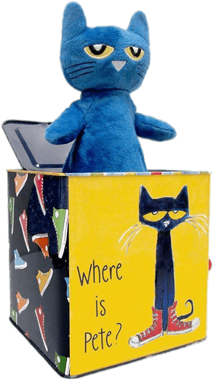 Pete The Cat Plush Toy In Box PNG Image