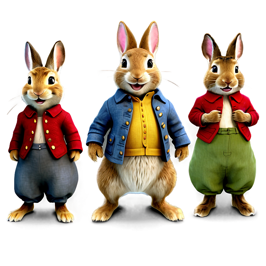 Peter Rabbit And Siblings Png Qvv5 PNG Image