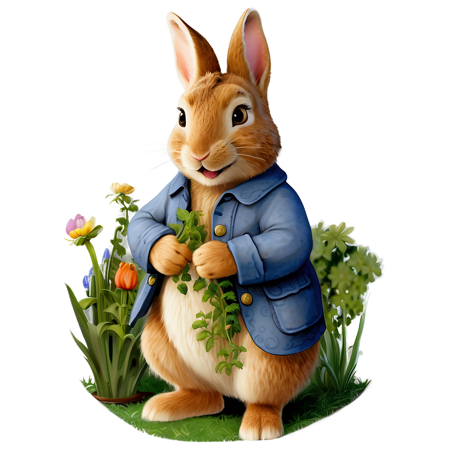 Peter Rabbit In Garden Png Tur PNG Image