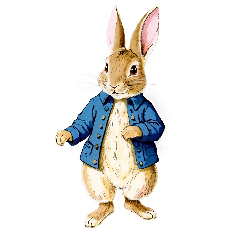 Peter Rabbit Vintage Drawing Png 06262024 PNG Image