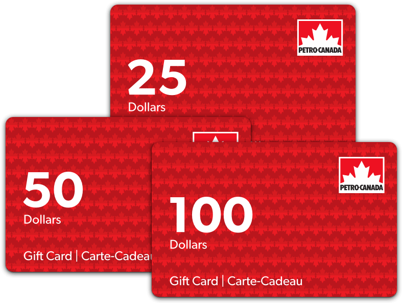 Petro Canada Gift Cards Various Denominations PNG Image