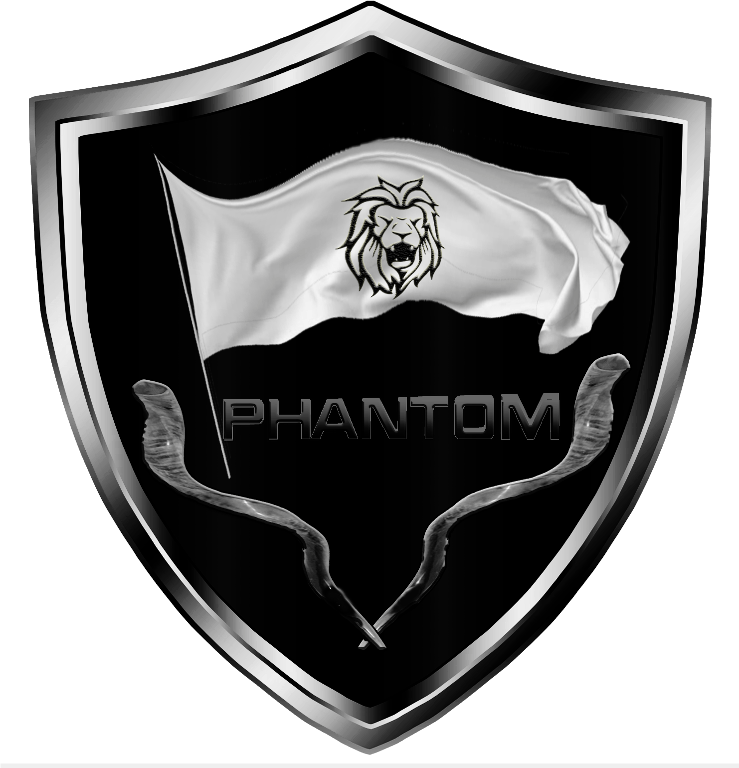 Phantom Lion Shield Logo PNG Image