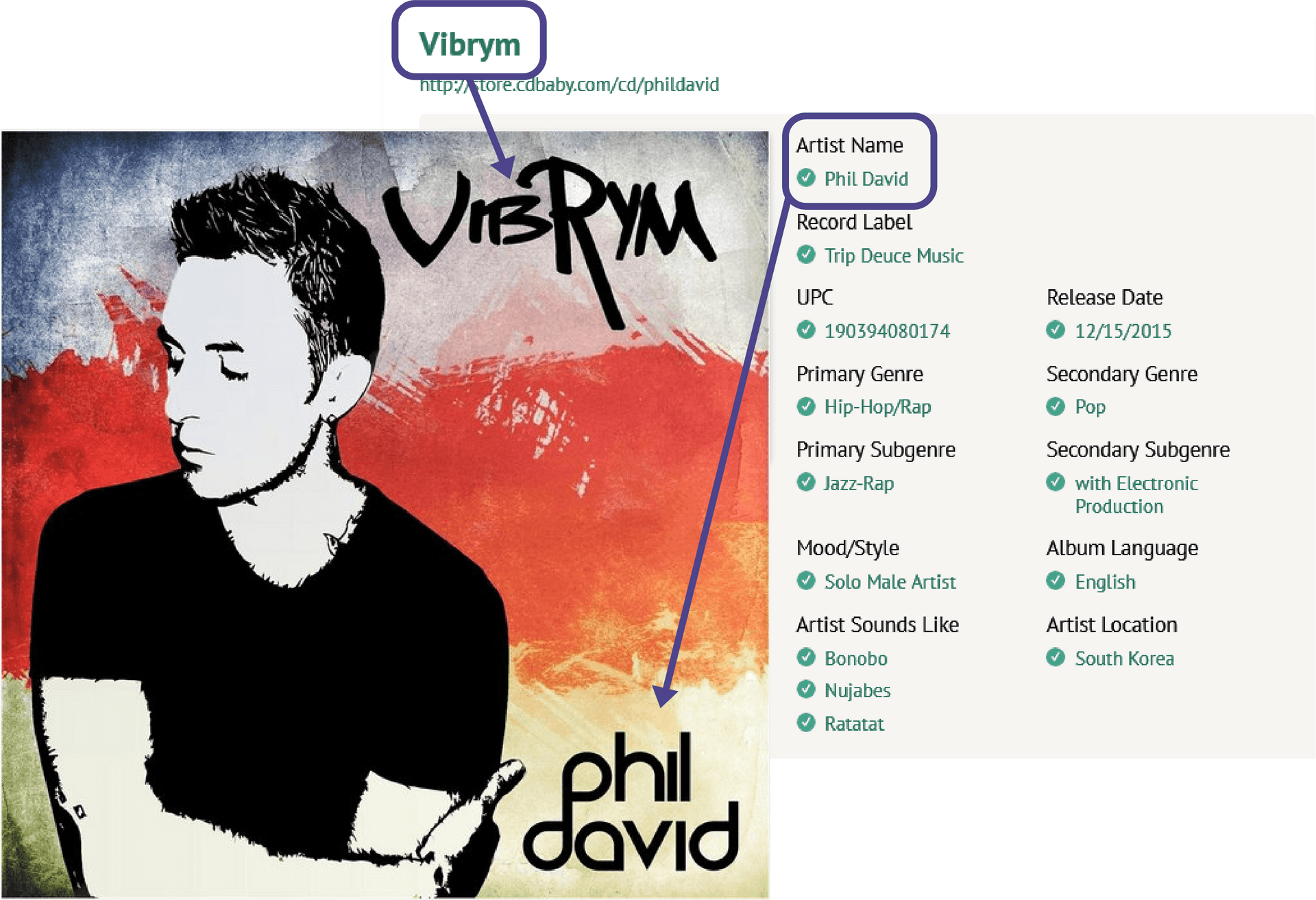 Phil David Vibrym Album Artwork PNG Image