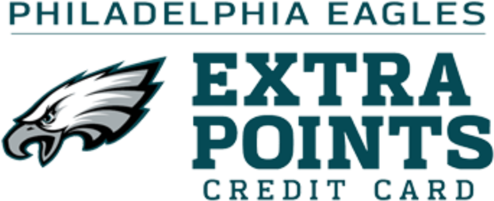 Philadelphia Eagles Extra Points Credit Card Logo PNG Image