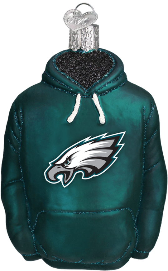 Philadelphia Eagles Hoodie Christmas Ornament PNG Image