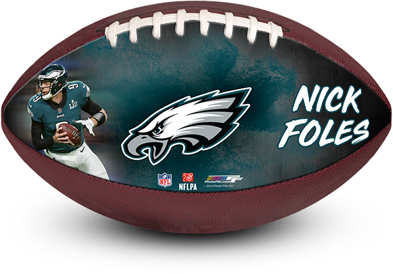 Philadelphia Eagles Themed Footballwith Nick Foles PNG Image