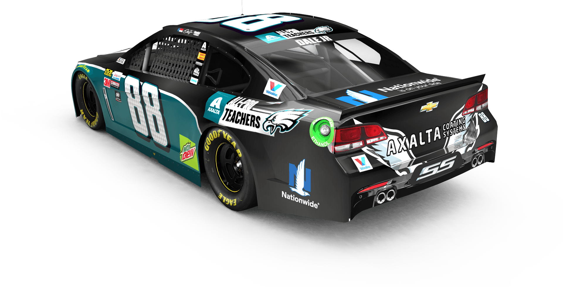 Philadelphia Eagles Themed N A S C A R Vehicle PNG Image