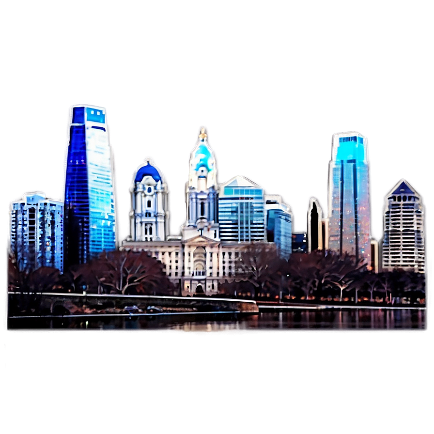 Philadelphia Skyline A PNG Image