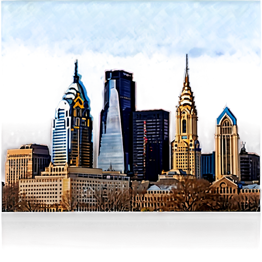 Philadelphia Skyline From Above Png 06252024 PNG Image