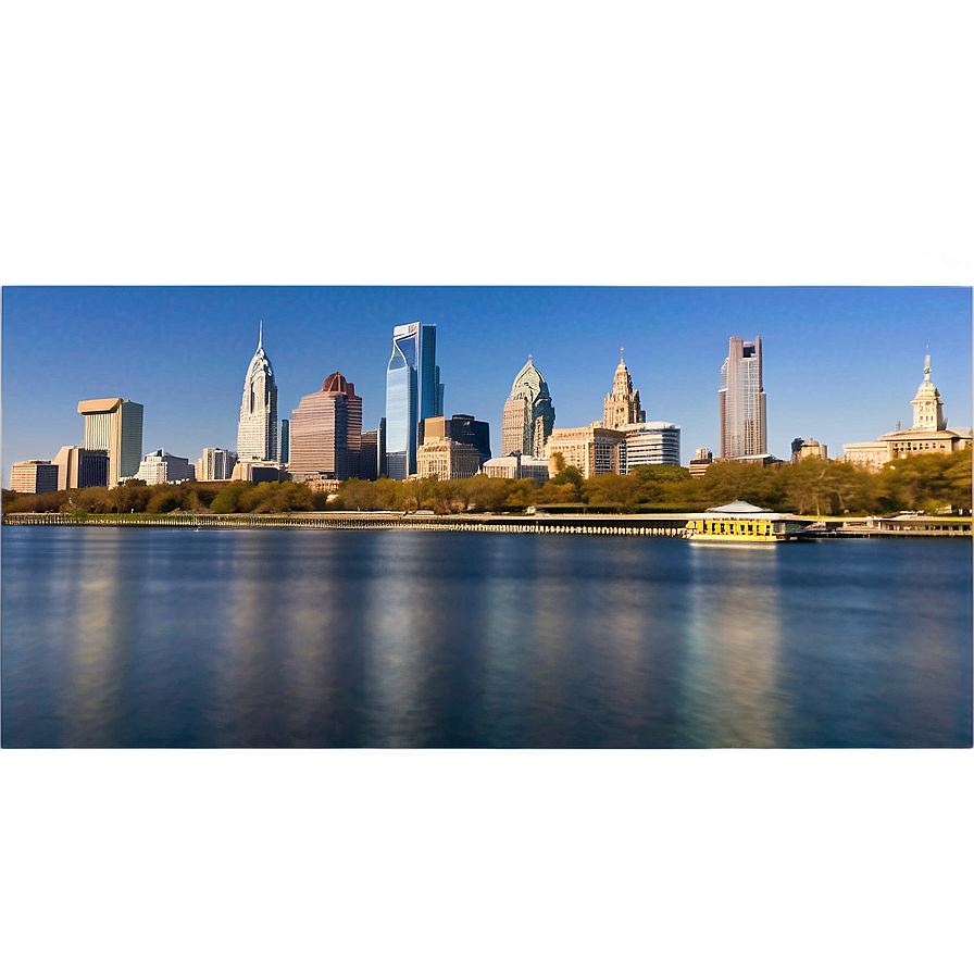 Philadelphia Skyline From River View Png 06252024 PNG Image