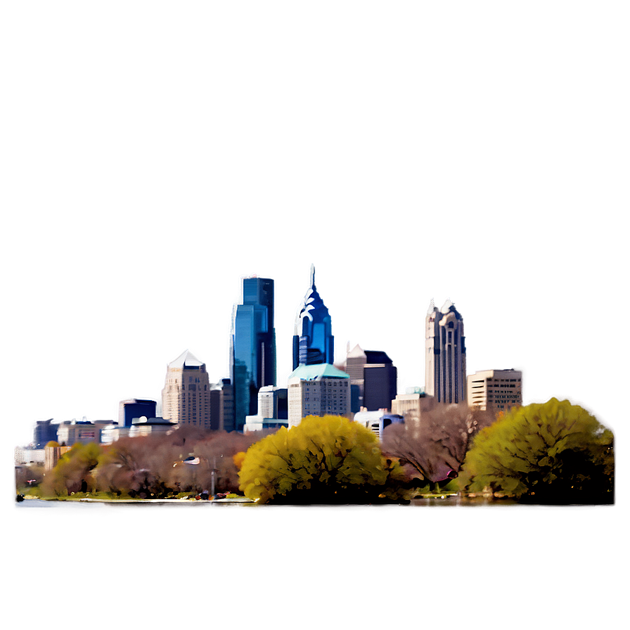 Philadelphia Skyline In Spring Png 66 PNG Image