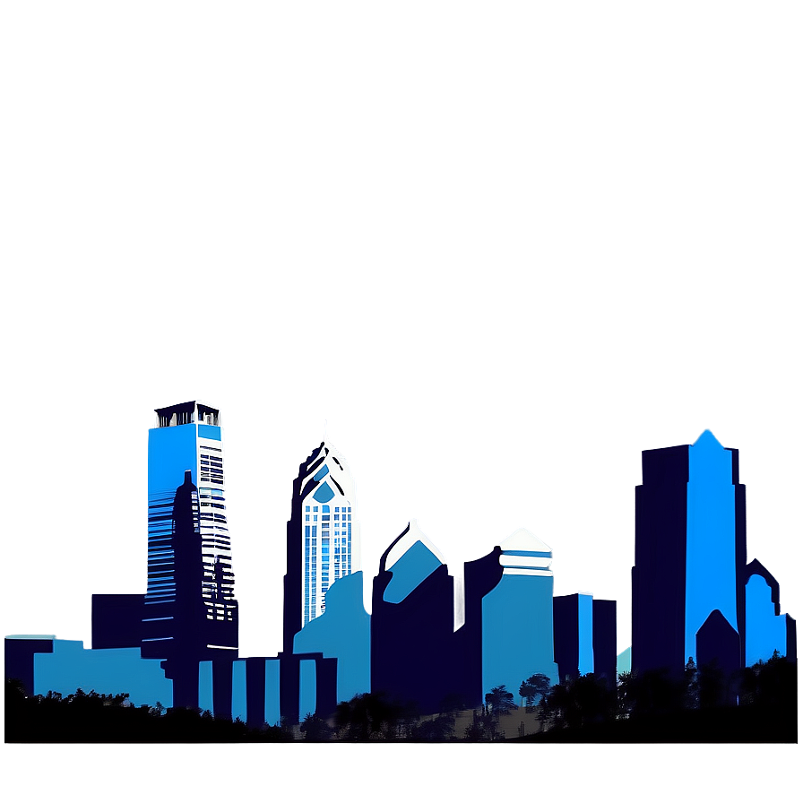 Philadelphia Skyline With Blue Sky Png 06252024 PNG Image