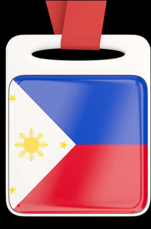 Philippine Flag Keychain Design PNG Image