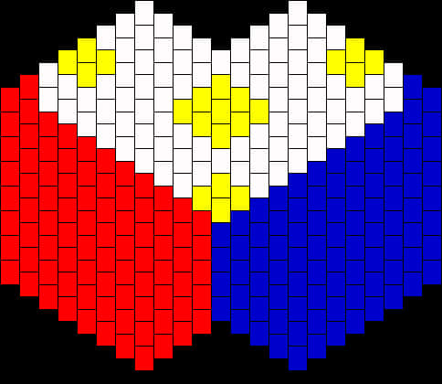 Philippine Flag Pixel Art PNG Image