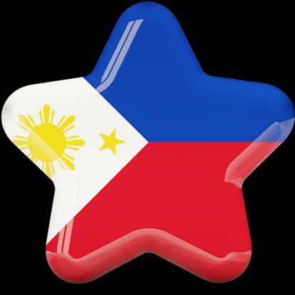 Philippine Flag Star Shape PNG Image