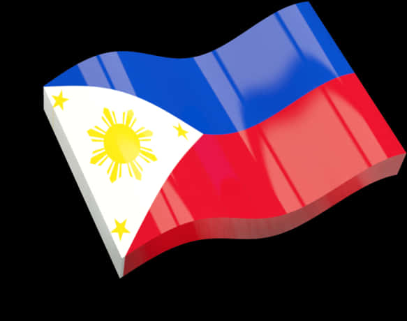 Philippine Flag Waving Illustration PNG Image