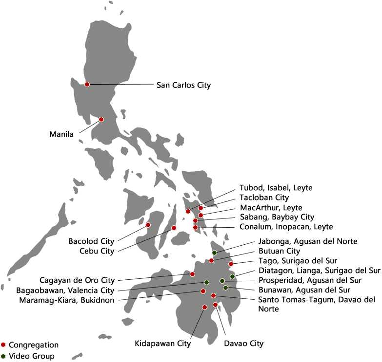 Philippines Congregation Distribution Map PNG Image