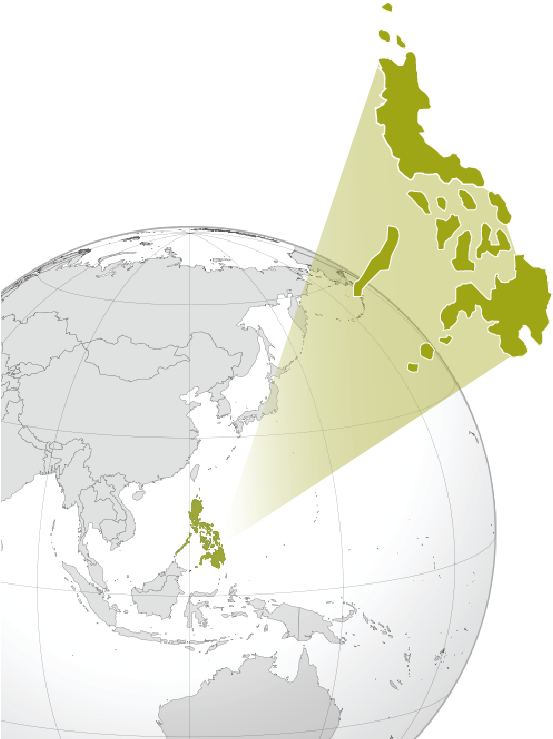 Philippines Location Map Globe Projection PNG Image