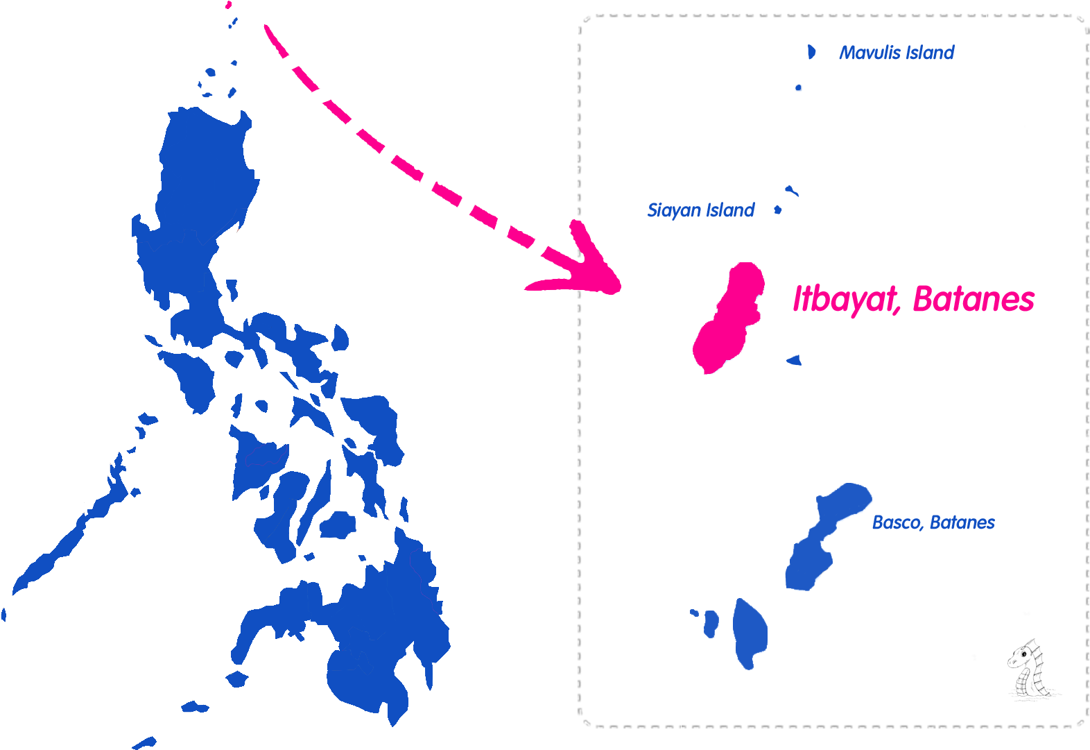 Philippines Map Highlighting Ivoryt Batanes PNG Image