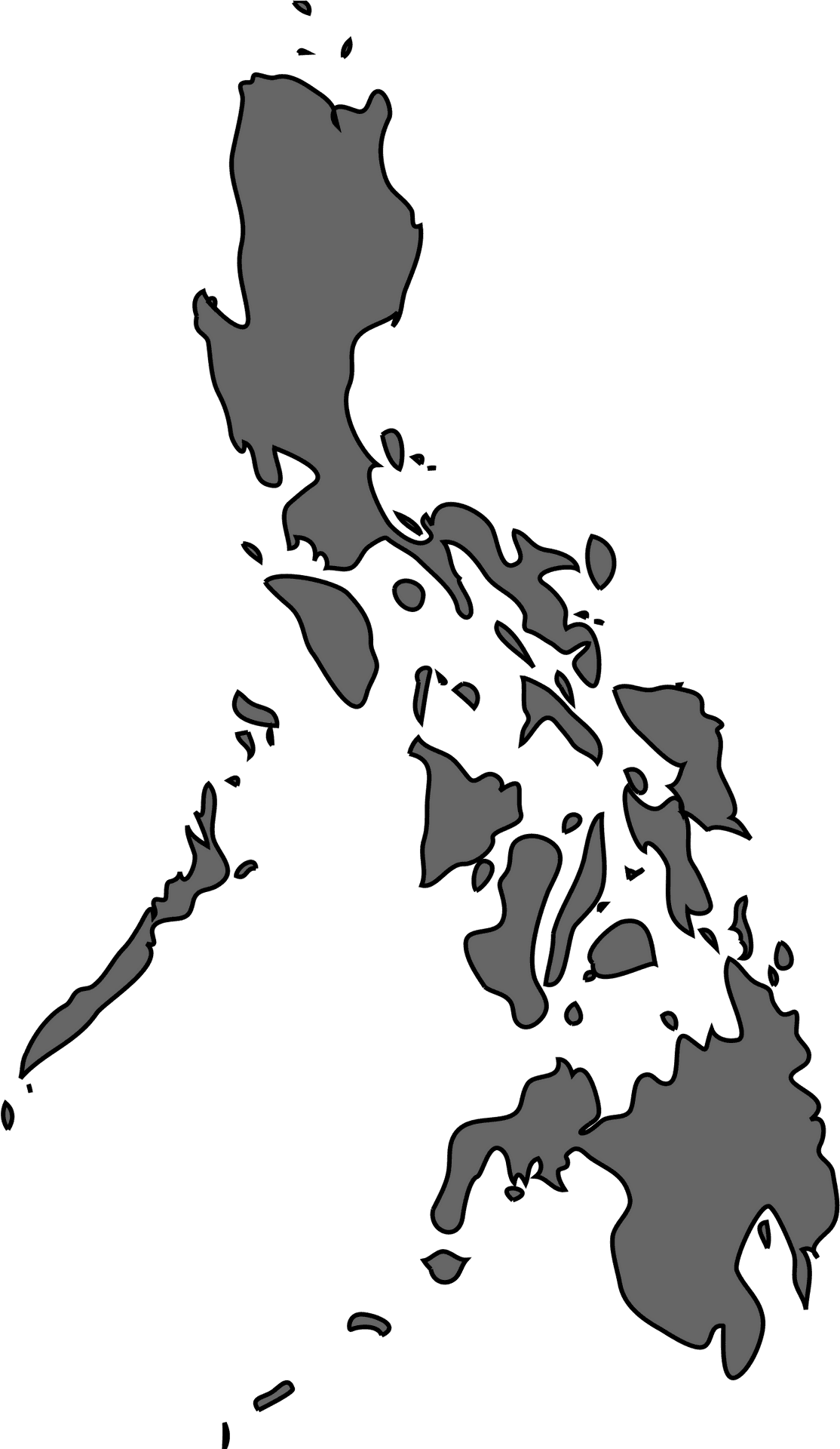 Philippines Outline Map PNG Image