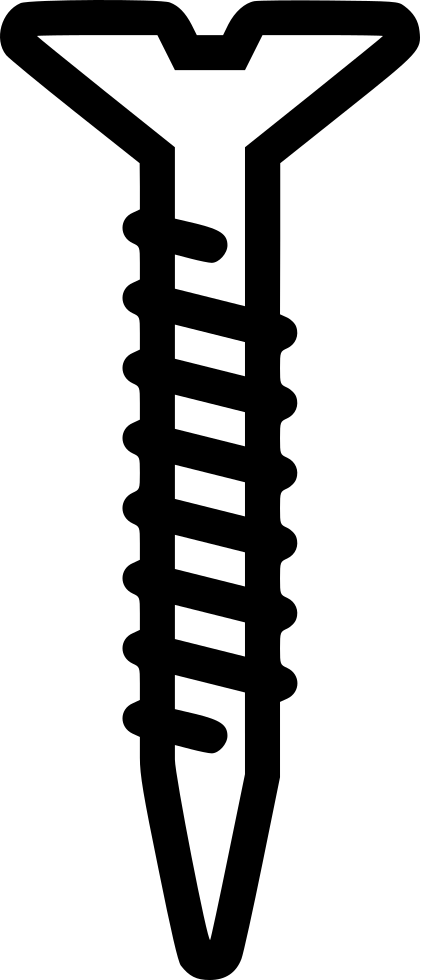 Phillips Head Screw Outline PNG Image