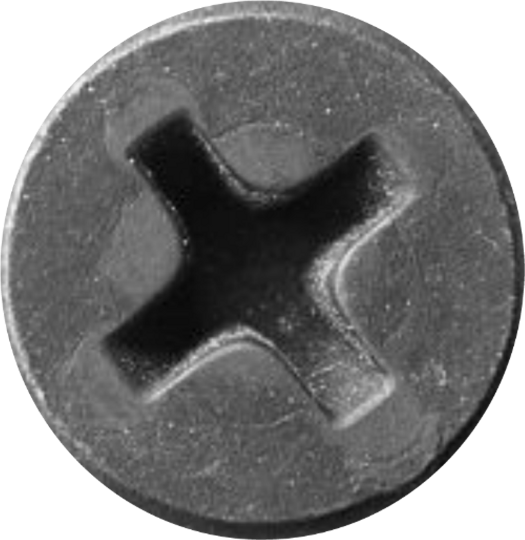 Phillips Head Screw Top View PNG Image