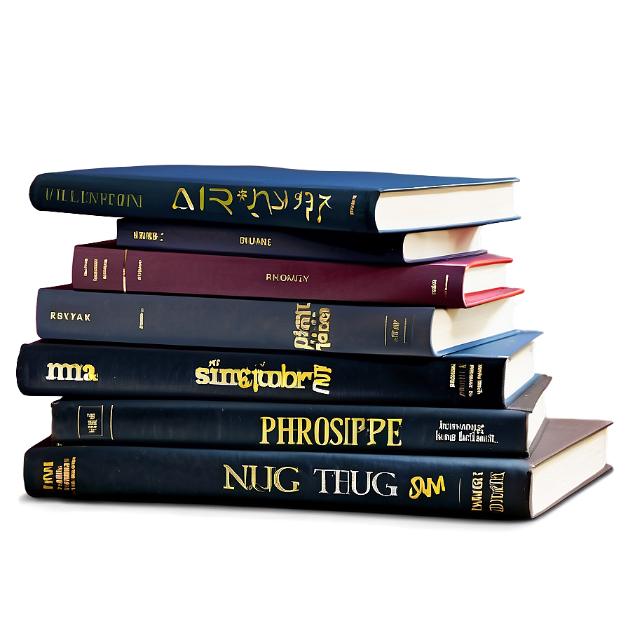 Philosophy Books Stack Png 05252024 PNG Image