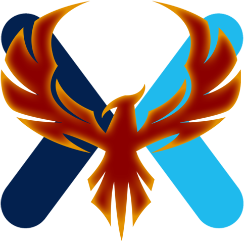 Phoenix Crossed Swords Logo PNG Image