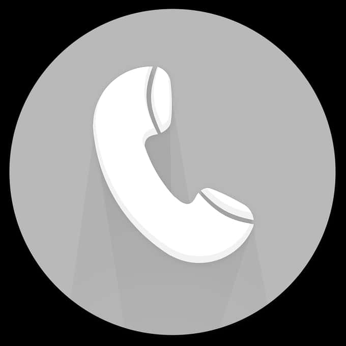 Phone Call Icon Gray Background PNG Image