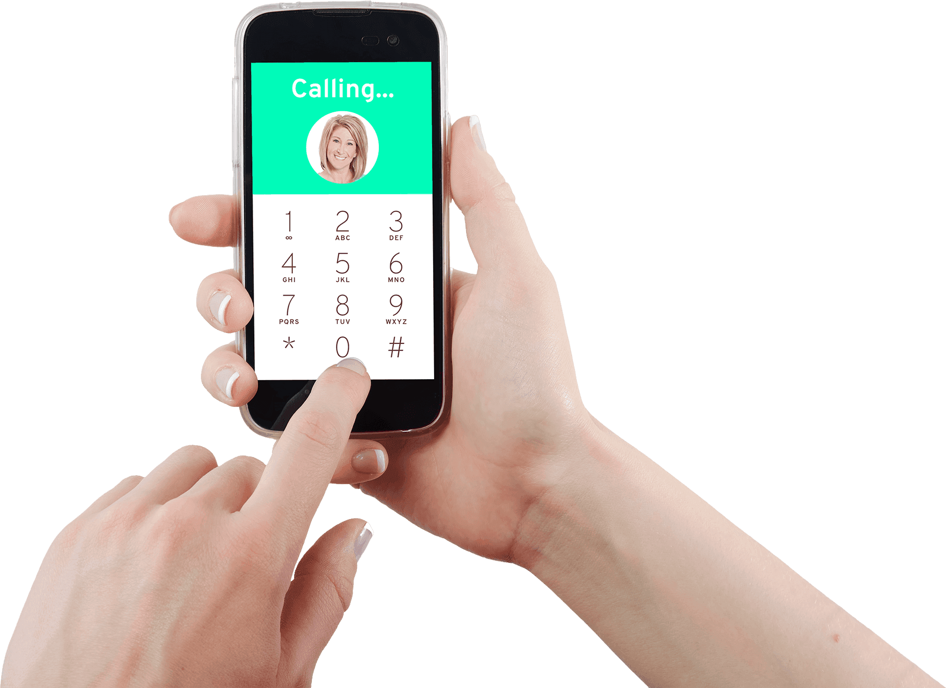 Phone_ Call_ In_ Progress_ Hand_ Holding_ Smartphone PNG Image