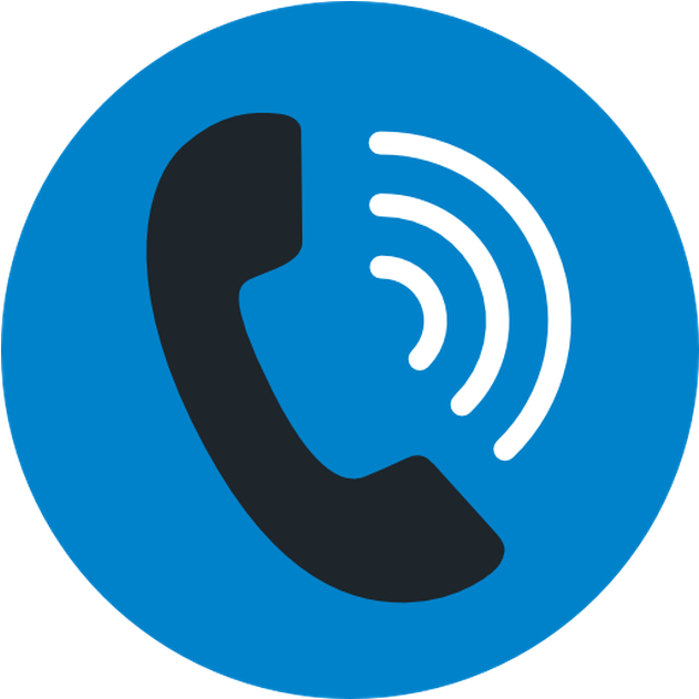 Phone Icon Blue Background PNG Image