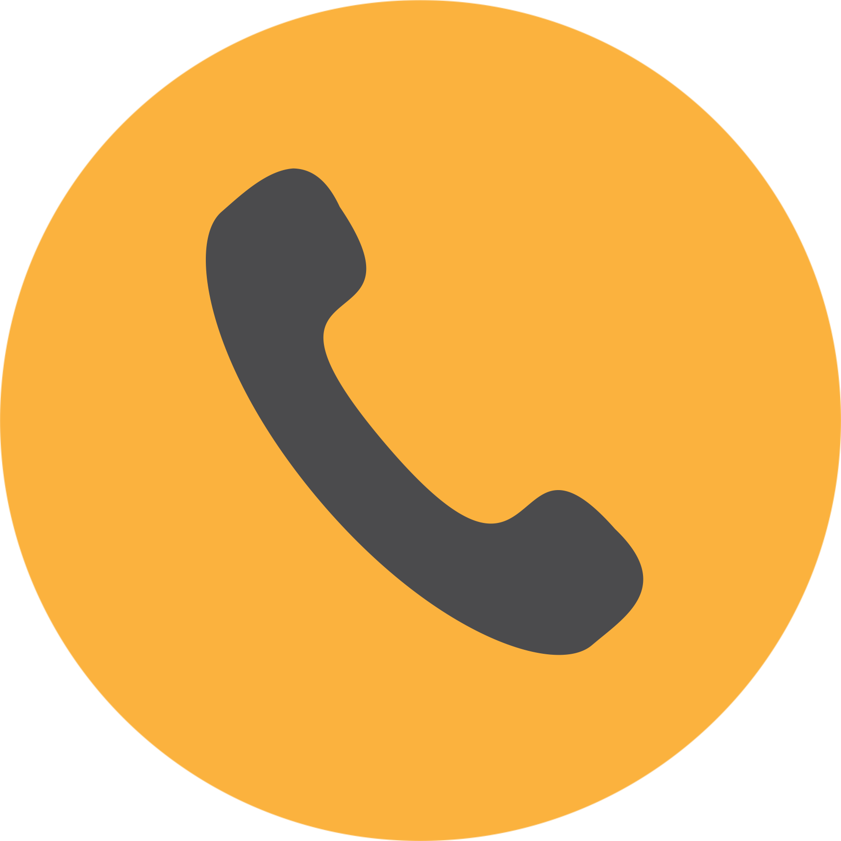 Phone Icon Orange Background PNG Image