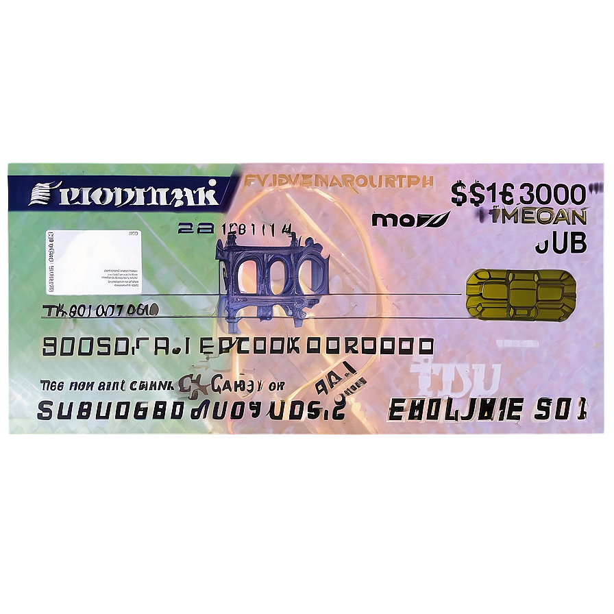 Photorealistic Bank Check Png Pan61 PNG Image