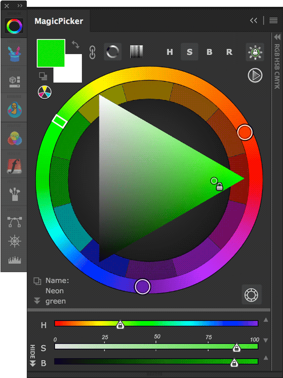 Photoshop Color Picker Tool Screenshot PNG Image