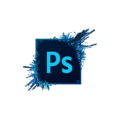 Photoshop Logo Exploding Effect PNG Image