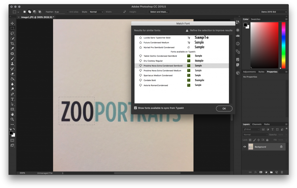 Photoshop Match Font Feature Screenshot PNG Image