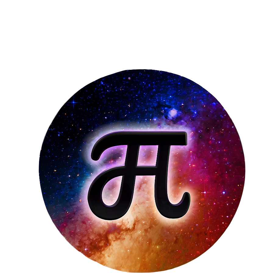 Pi Symbol Galaxy Theme Png Cbo99 PNG Image