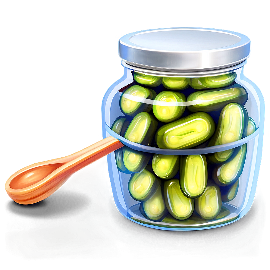 Pickle Jar With Spoon Png Qsc PNG Image