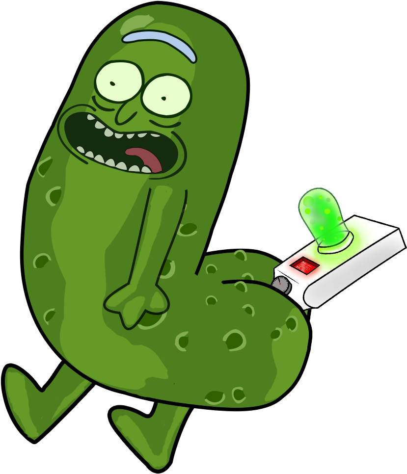 Pickle Rick Animated Character PNG Image