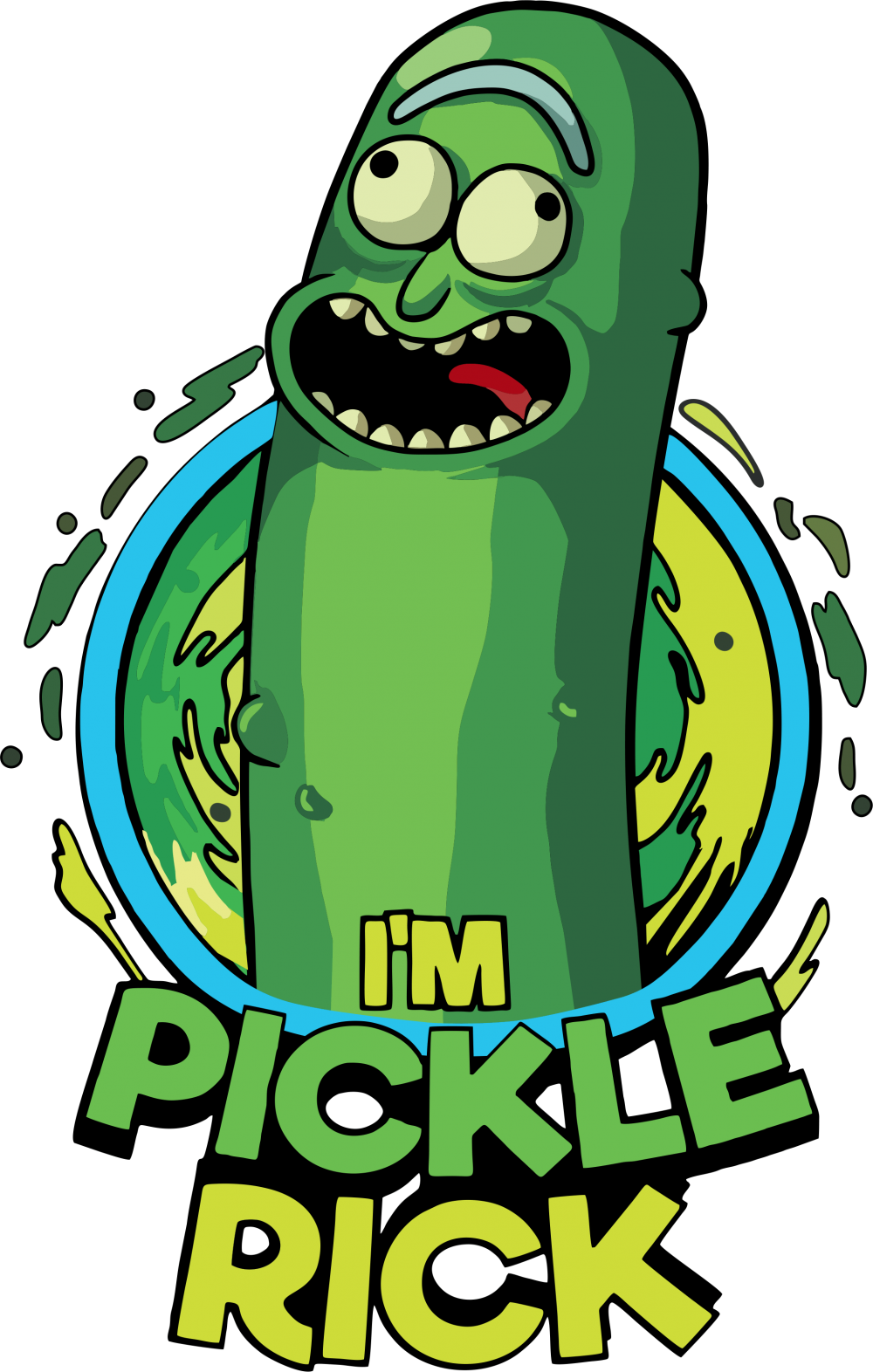 Pickle Rick Character Artwork PNG Image