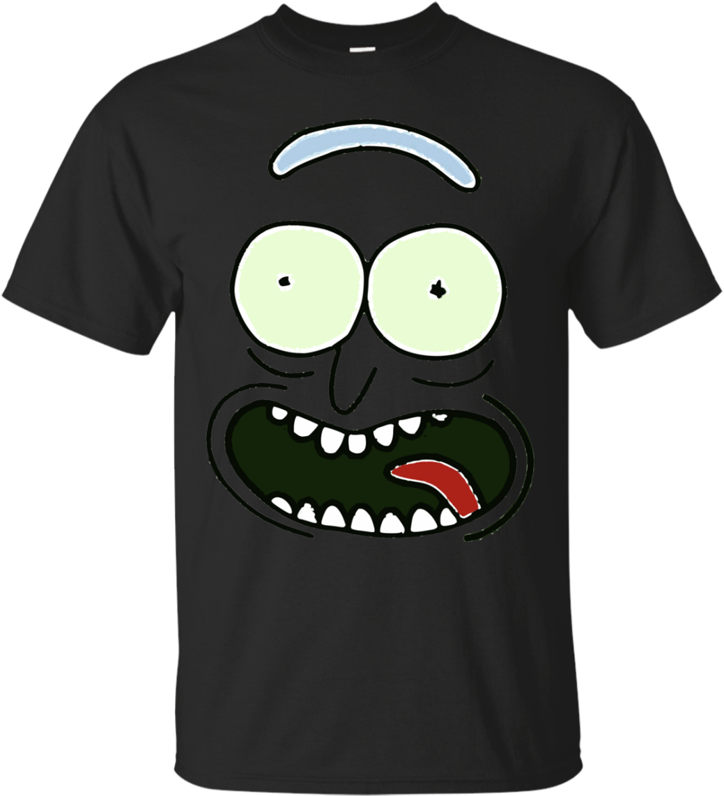 Pickle Rick Face T Shirt Graphic PNG Image