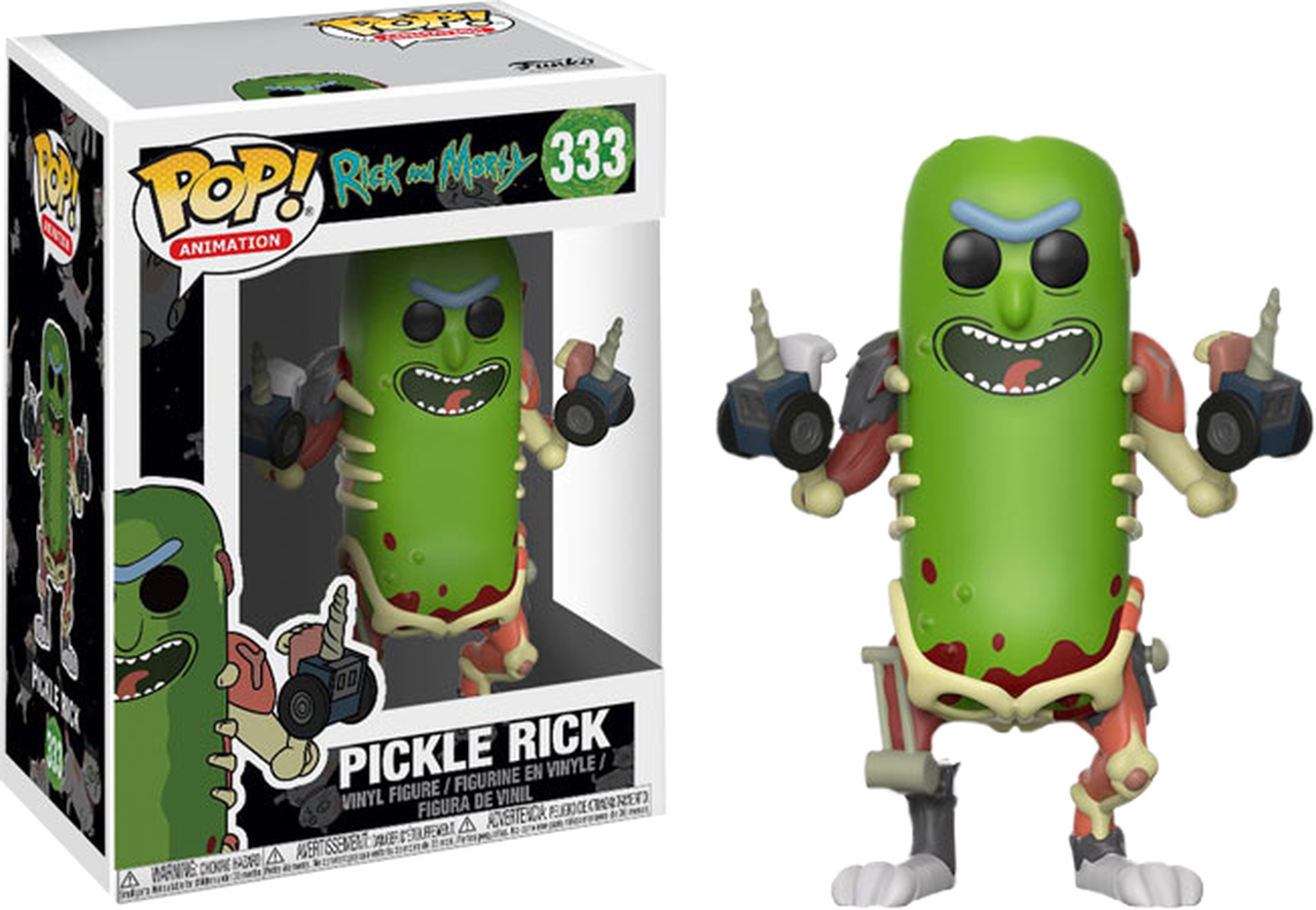 Pickle Rick Funko Pop Figure PNG Image