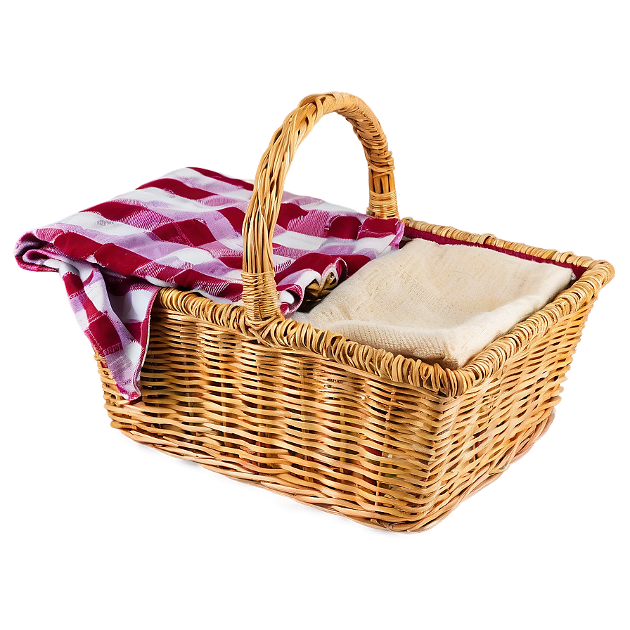 Picnic Blanket And Basket Set Png 06132024 PNG Image