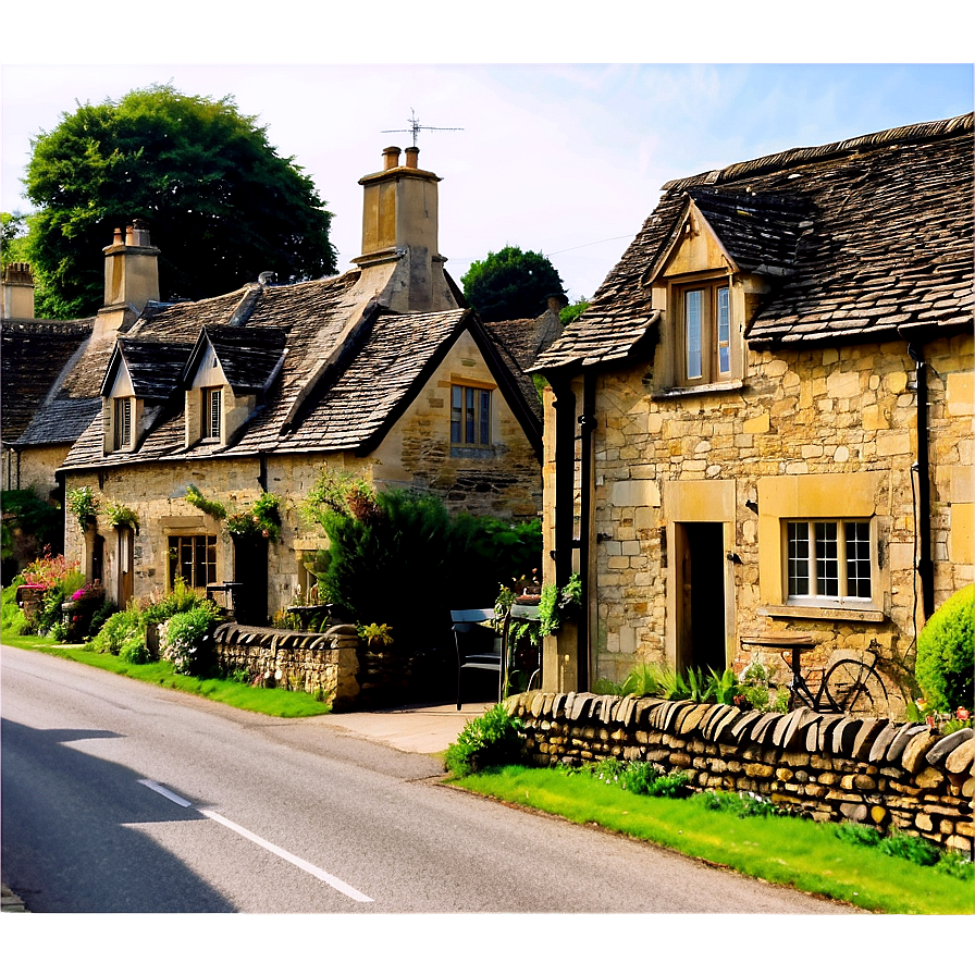 Picturesque Cotswolds Cottages England Png 36 PNG Image