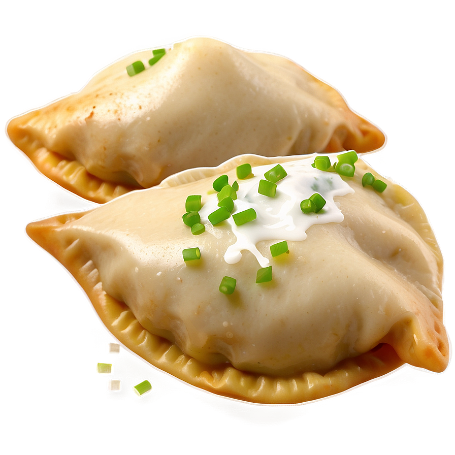 Pierogi With Sour Cream And Chive Png Vad37 PNG Image