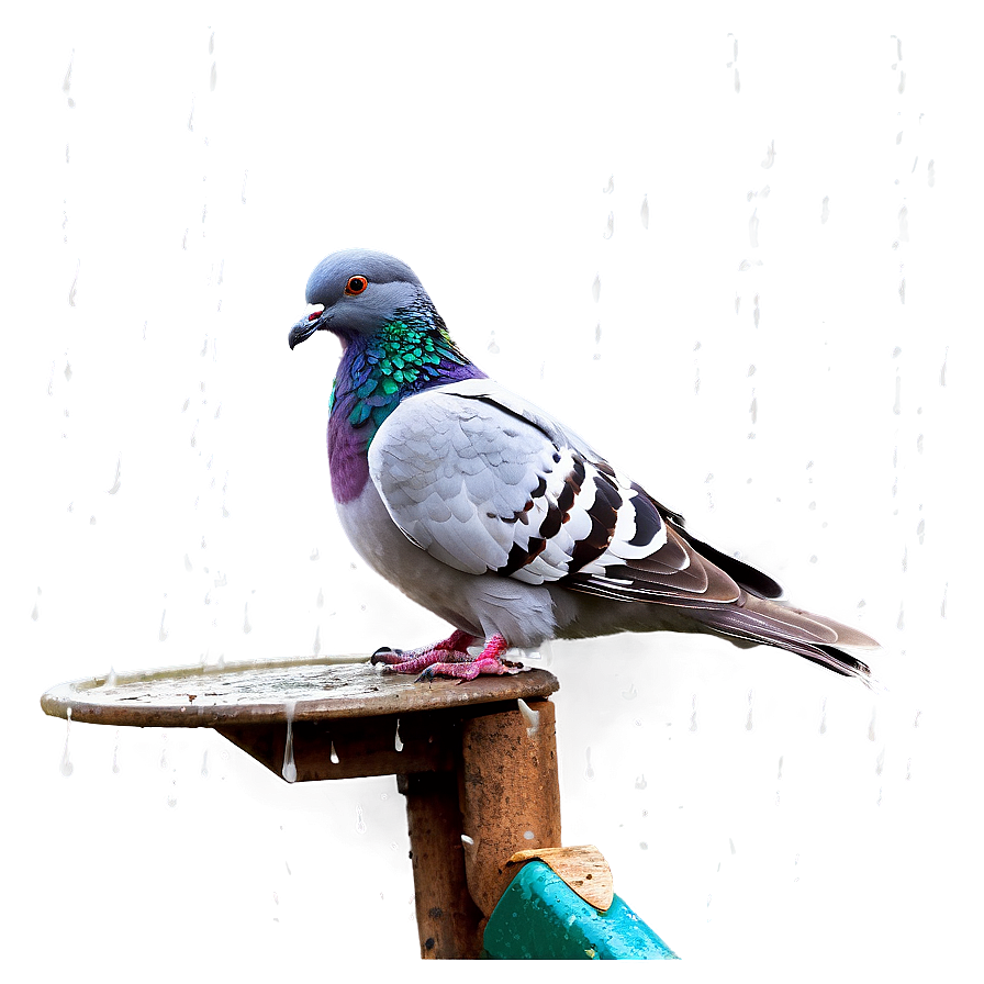 Pigeon In Rain Png 17 PNG Image